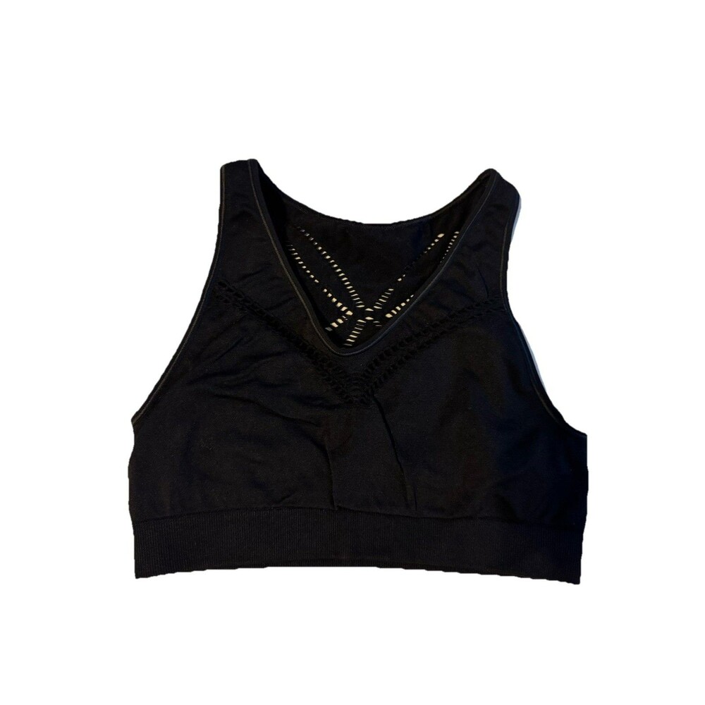 Spiritual Gangster Seamless Icon Racerback Sports Bra Black Gym Yoga  Size XS/S
